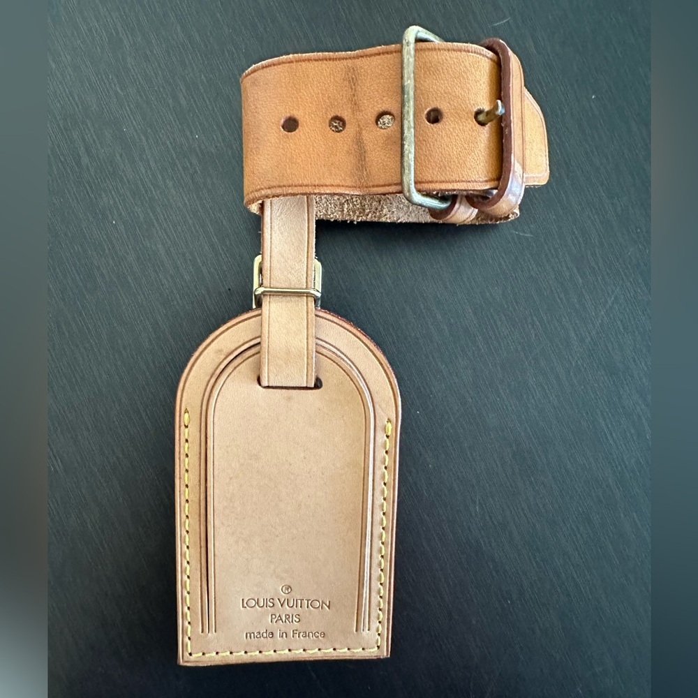 Authentic Louis Vuitton Luggage Tag and Poignet